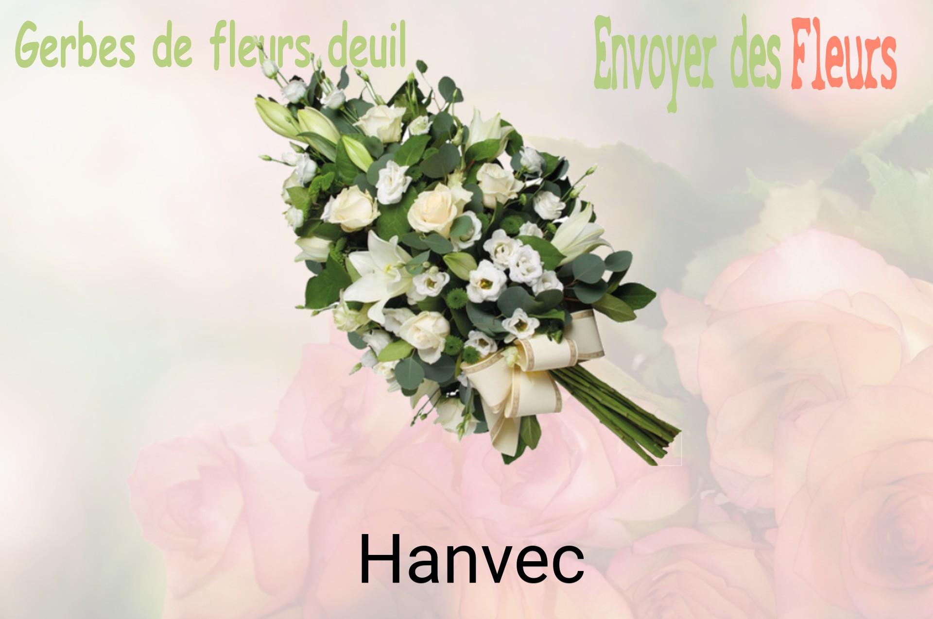 Gerbe de fleurs de deuil livrée à Hanvec